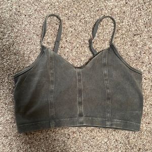 Brand new aerie long line sports bra or crop tank